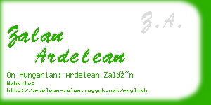 zalan ardelean business card